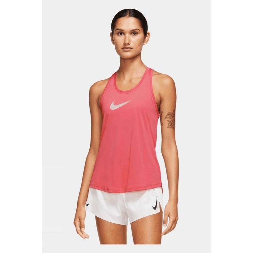 Nike One dri fit swoosh tank coral pink active wear running sports size‎ large